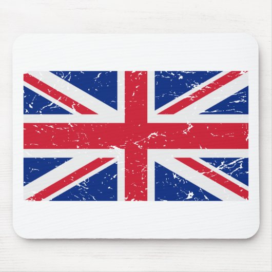 BRITISCHE Vintage Flagge Mousepad (Vorne)