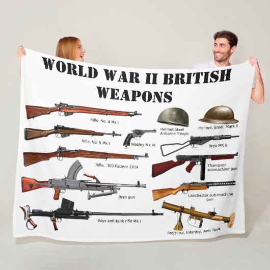BRITISCHE WAFFEN IM WELTKRIEG II FLEECEDECKE (Beispiel)