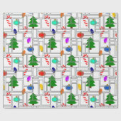 Britische Weihnachten Geschenkpapier (Flach)