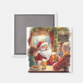Britische Weihnachtsfeier Weihnachtsmann in der K Magnet (Vorderseite/Rückseite)