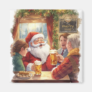 Britische Weihnachtsfeier  Weihnachtsmann in der K Magnet