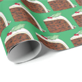 Britische Weihnachtskuchen Feiertage Essen Geschenkpapier (Rolleneckpunkt)