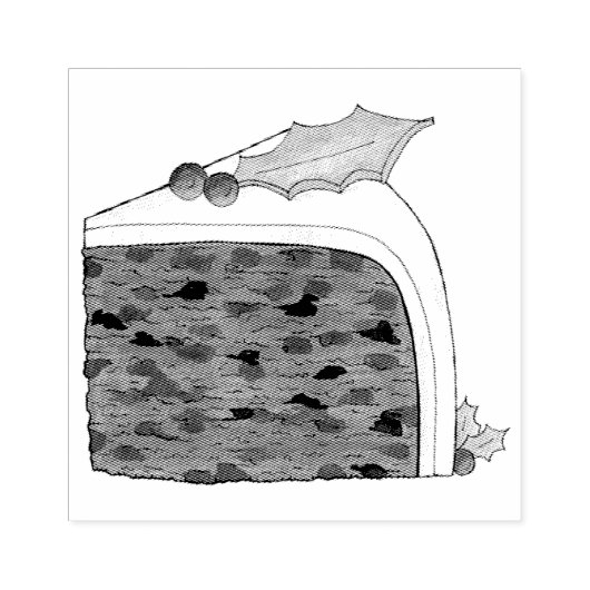 Britische Weihnachtskuchen Feiertage Essen Gummistempel (Prägung)