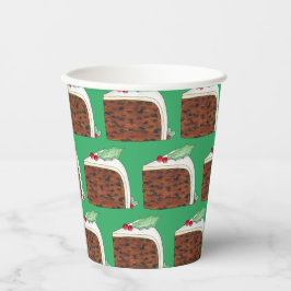 Britische Weihnachtskuchen Feiertage Essen Pappbecher