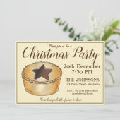 Britische Weihnachtsminze Pie Festive Holiday Part Einladung (Stehend Vorderseite)