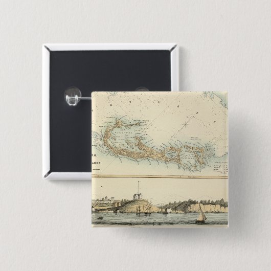 Britische Westindische Possession Button (Vorne & Hinten)