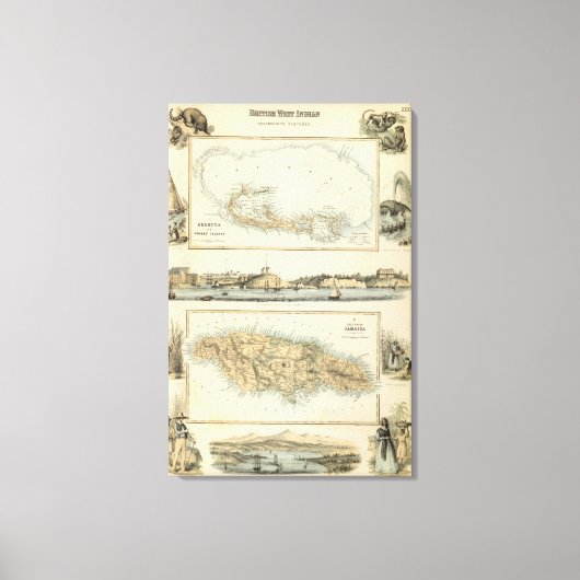 Britische Westindische Possessions Leinwanddruck (Vorderseite)