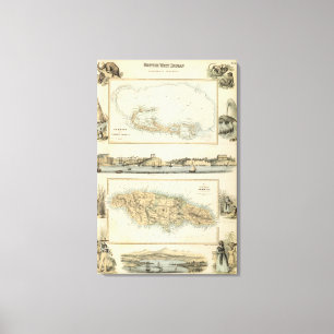 Britische Westindische Possessions Leinwanddruck