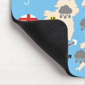 BRITISCHE Wettervorhersage-Karte Mousepad (Ecke)