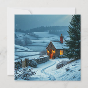 Britische Winterlandschaft Feiertagskarte