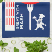 Britische Wurst und Mashküche Geschirrtuch (Gefaltet)