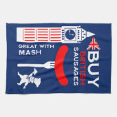 Britische Wurst und Mashküche Geschirrtuch (Horizontal)