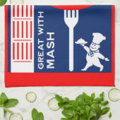 Britische Wurst und Mashküche Geschirrtuch (Gefaltet)