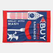 Britische Wurst und Mashküche Geschirrtuch (Horizontal)