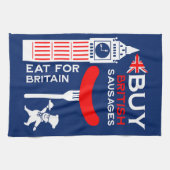 Britische Wurst und Mashküche Geschirrtuch (Horizontal)