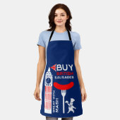Britische Wurst und Mashküche Schürze (Getragen)