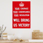 Britische WW2-Propaganda Poster (Küche)