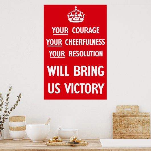 Britische WW2-Propaganda Poster (Küche)