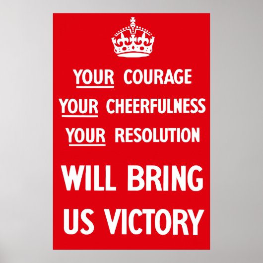 Britische WW2-Propaganda Poster (Vorne)