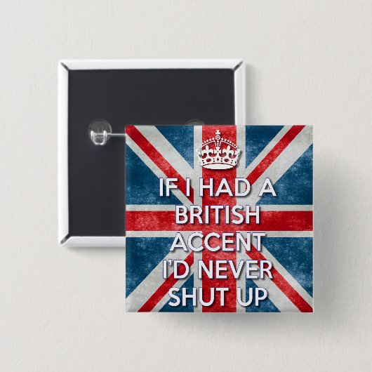 Britischer Akzent Button (Vorne & Hinten)