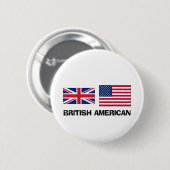 Britischer Amerikaner Button (Vorne & Hinten)