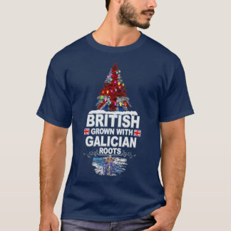 Britischer Anbau mit galicischer Roots-Geschenk fü T-Shirt