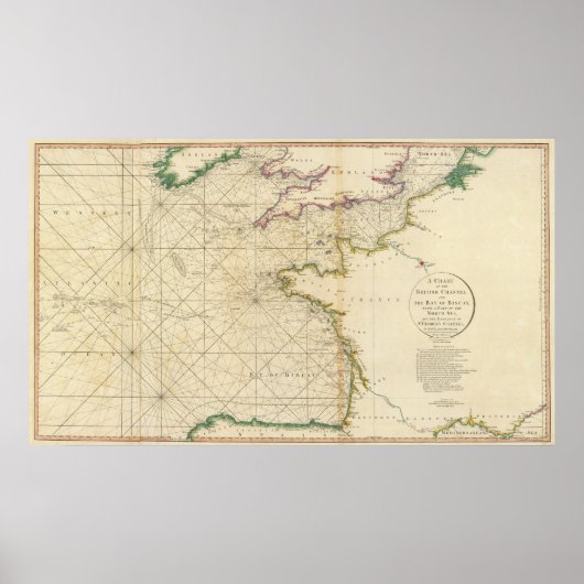 Britischer Ärmelkanal, Golf von Biskaya Poster (Vorne)