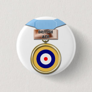 Britischer Asmedaillenknopf Button