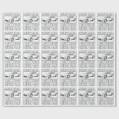 Britischer Autowitz Miata Viper Geschenkpapier (Flach)