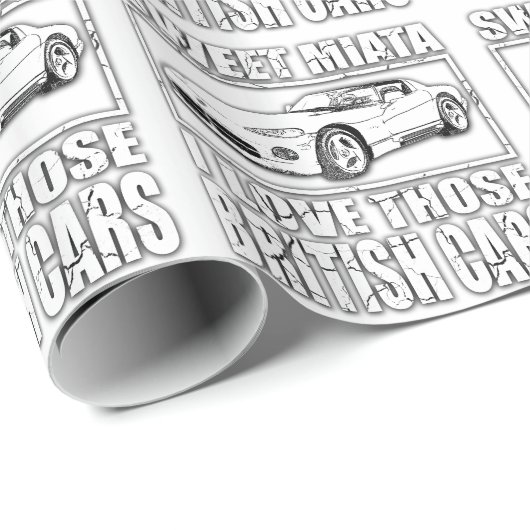 Britischer Autowitz Miata Viper Geschenkpapier (Rolleneckpunkt)