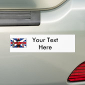 Britischer Badger-Cartoon mit Big Ben und Flag Autoaufkleber (Auf Auto)