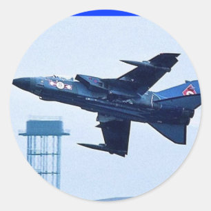 BRITISCHER blauer Jet Runder Aufkleber