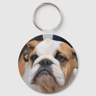 Britischer Bulldog Welpe Schlüsselanhänger