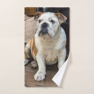Britischer Bulldoggenwelpe Handtuch