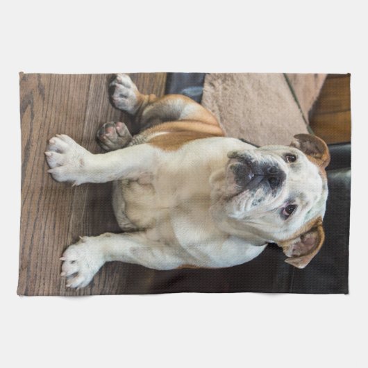 Britischer Bulldoggenwelpe Handtuch (Horizontal)