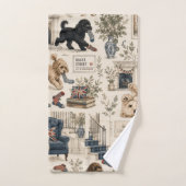 Britischer Cottagecore Cockapoo Badhandtuch Set (Handtuch)