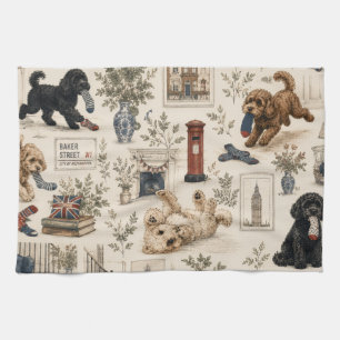 Britischer Cottagecore Cockapoo Geschirrtuch