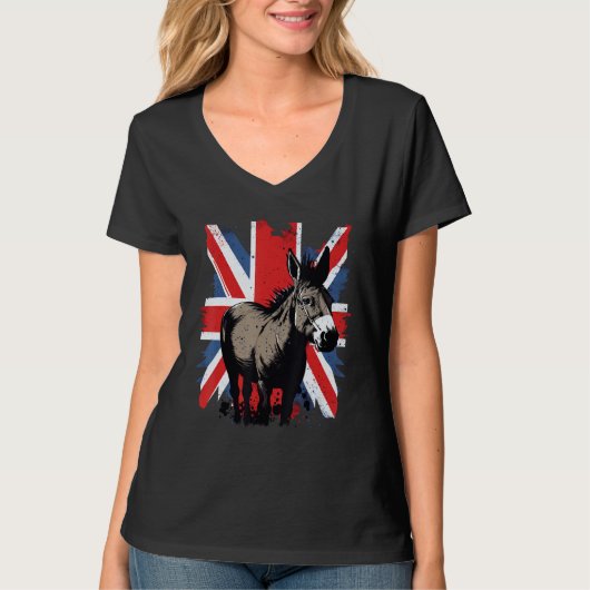 Britischer Donkey für Großbritannien Donkey T-Shirt (Vorderseite)