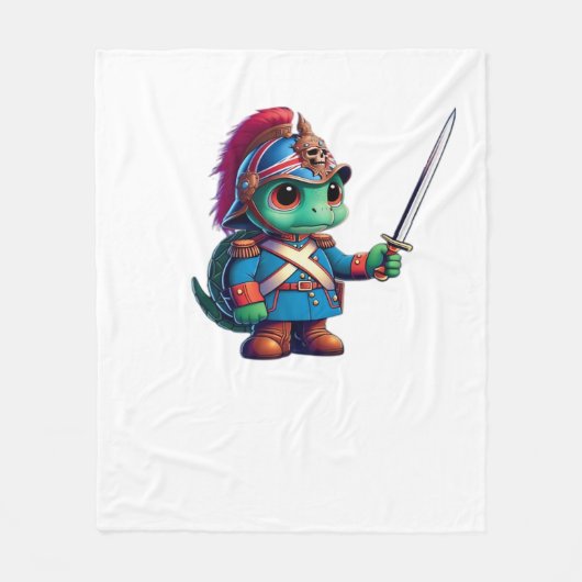 Britischer Dragoner Verteidiger Halloween's Regale Fleecedecke (Vorderseite)
