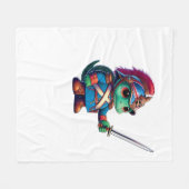 Britischer Dragoner Verteidiger Halloween's Regale Fleecedecke (Vorderseite (Horizontal))