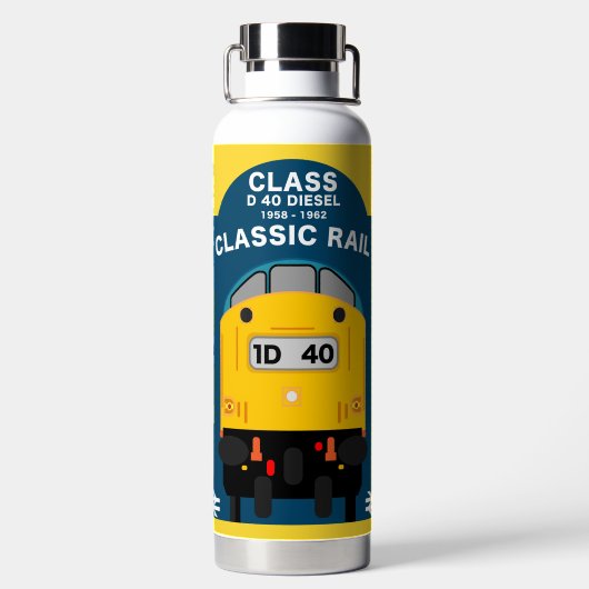 Britischer Eisenbahntrainingsenthusiast Trinkflasche (Rückseite)