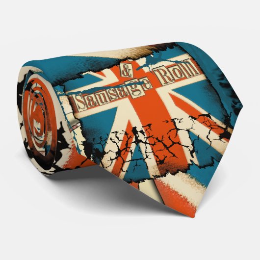 Britischer Fisch n bricht lustige Krawatte ab (Gerollt)