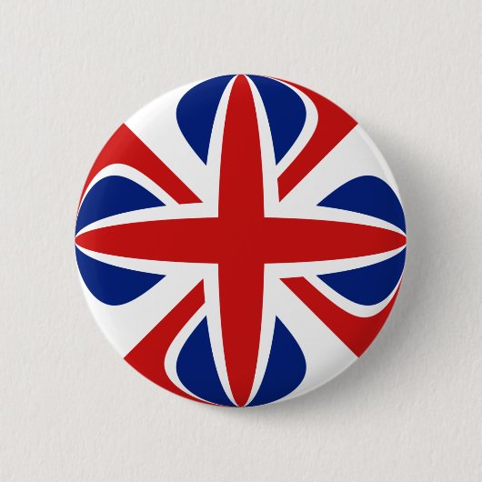 BRITISCHER Fisheye Flaggen-Knopf Button (Vorderseite)