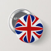 BRITISCHER Fisheye Flaggen-Knopf Button (Vorne & Hinten)