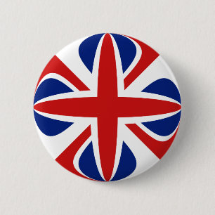 BRITISCHER Fisheye Flaggen-Knopf Button