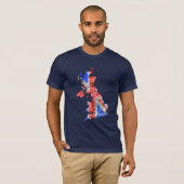 BRITISCHER Flagcolor Karten-T - Shirt (Vorne ganz)