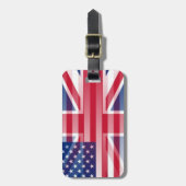 BRITISCHER FLAGGEN-GEPÄCKANHÄNGER USA GEPÄCKANHÄNGER (Vorderseite vertikal)