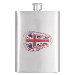 Britischer Flaggen-Kletterkarabiner Flachmann