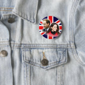 Britischer Flaggen-Knopf Williams u. Kate Button (Beispiel)