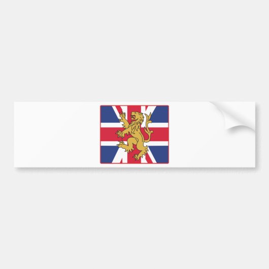 BRITISCHER Flaggen-Löwe Autoaufkleber (Vorne)